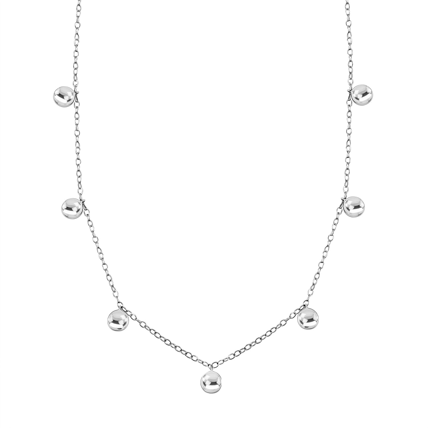 Rhapsody Coin Charm Necklace in 950 Platinum 5 Grams 18 Inches