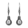 Doorbuster Bali Legacy Moissanite (Rnd 8mm) Borobudur Texture Earrings in Sterling Silver 1.80 ctw - Sticky add to cart bar