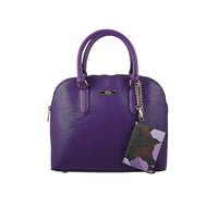 Trina Turk Purple Faux Leather Dome Crossbody Bag (11"x5"x9")