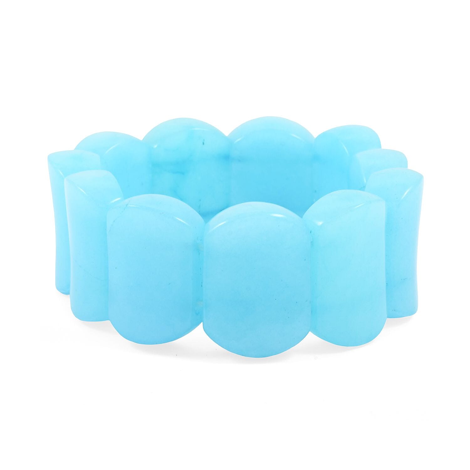 Amazonite 417.95 ctw Cushion Stretch Bracelet