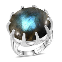 EverTrue Mojave Blue Turquoise 16.75 ctw Solitaire Ring Platinum Bond (Size 10.0)