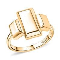 18K Vermeil Yellow Gold Over Sterling Silver Bar Ring (Size 10.0) 3.30 Grams