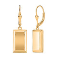 18K Vermeil Yellow Gold Over Sterling Silver Bar Earrings 3.30 Grams - Sticky add to cart bar