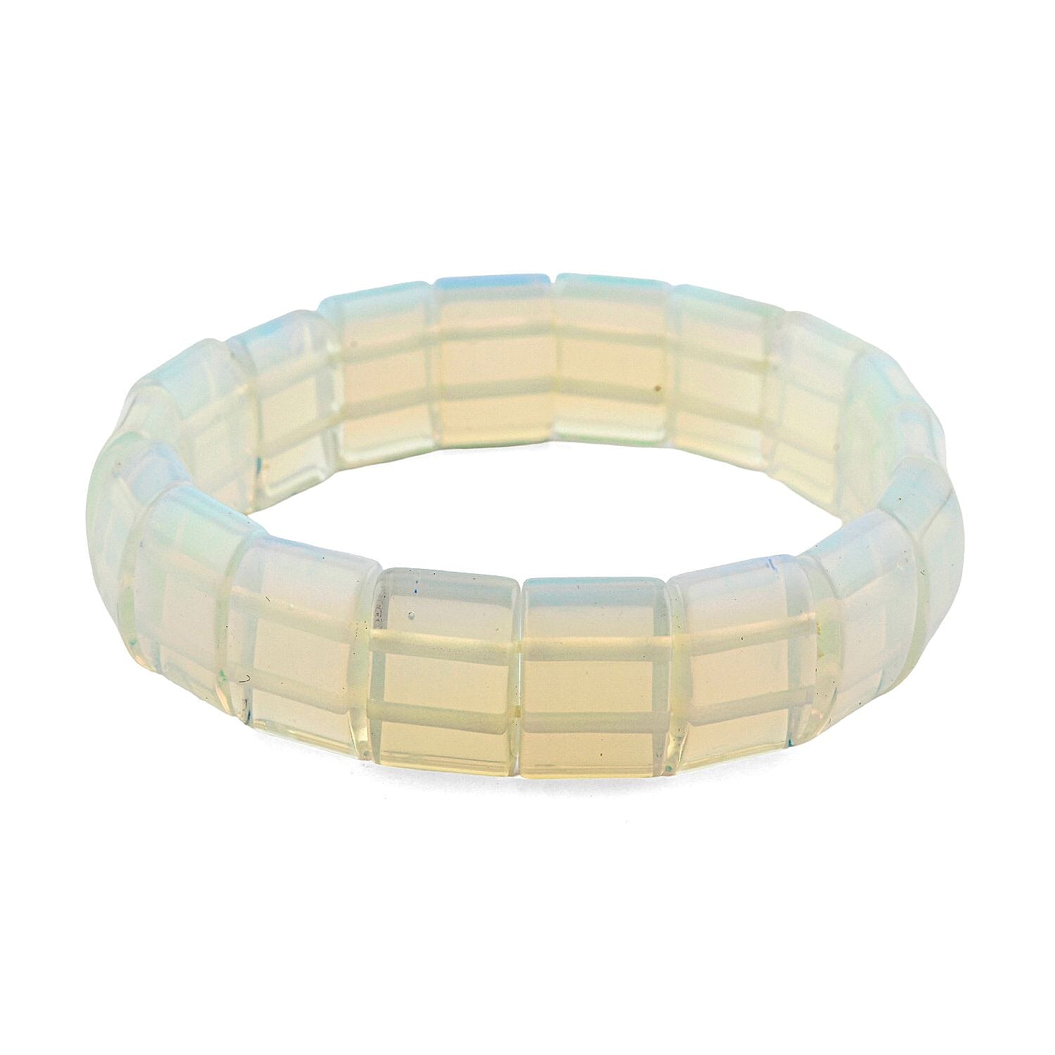 White Opalite 157.25 ctw Stretch Bracelet