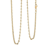 3mm Filk Chain Necklace in 14K Yellow Gold 22 Inches 5.34 Grams