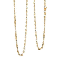 14K Yellow Gold 3mm Filk Chain Necklace 24 Inches 5.93 Grams