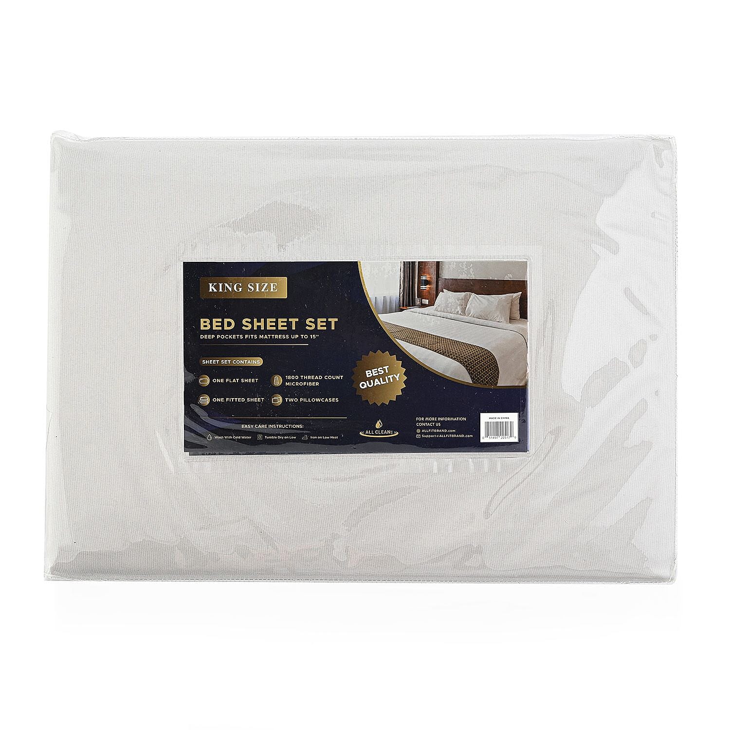 Iman Beige Bed Sheet - King