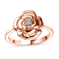 D’Joy Diamond Accent Floral Ring in 18K Vermeil Rose Gold Over Sterling Silver (Size 10.0) - Sticky add to cart bar