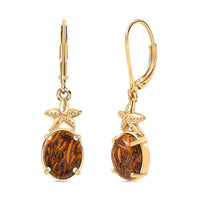 EverTrue Script Stone 5.20 ctw Earrings in 18K YG Plated