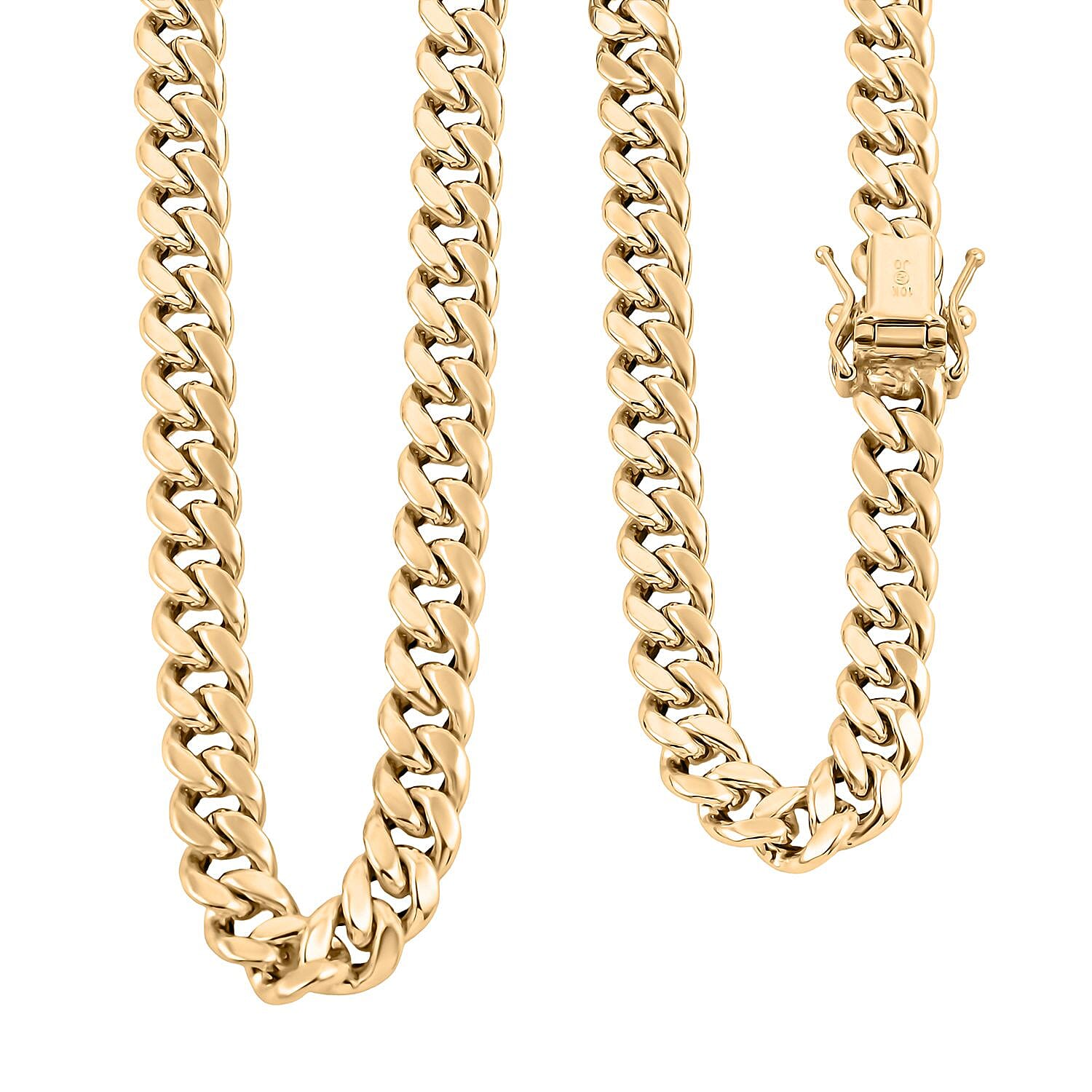 6.2mm Miami Cuban Chain Necklace in 10K Yellow Gold 12.7 Grams 20 Inches