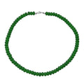 Green Onyx 223.90 ctw Beaded Necklace in Sterling Silver 18 Inches - Sticky add to cart bar