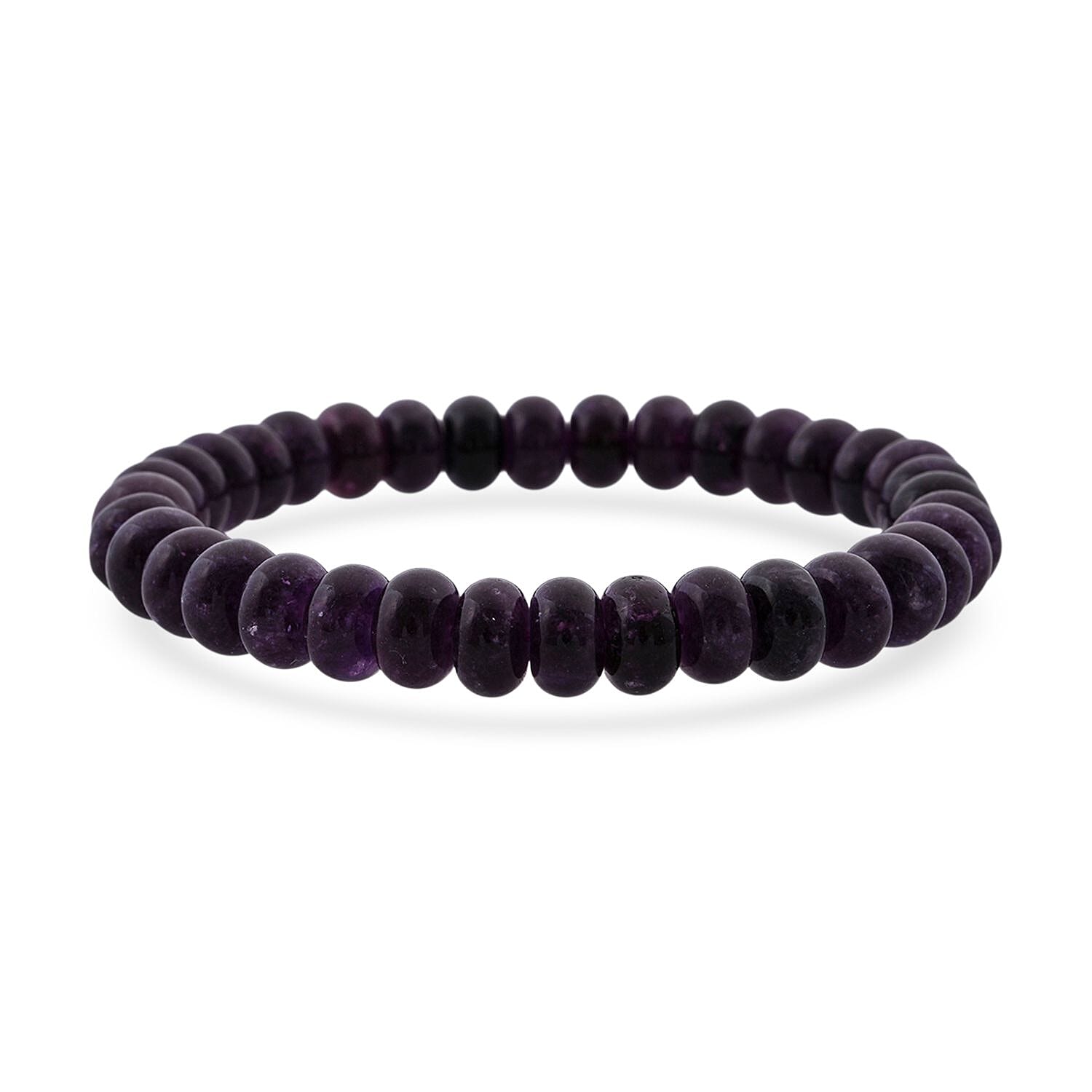 Purple Quartz Beaded 105.80 ctw Stretch Bracelet