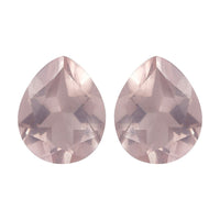 Galilea Rose Quartz Set of 2 (Pear 9x7 mm) 2.67 ctw Loose Gemstone