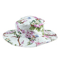 Black Floral Printed Cotton Poplin Hat with Solid Lining - Sticky add to cart bar