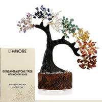 300 Seven Chakra Gemstone Bonsai Tree (12 Inch)