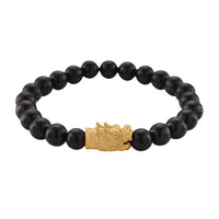 Shungite 125.00 ctw Bracelet in 14K Yellow Gold Over Sterling Silver