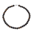 Golden Blue Tigers Eye Beaded 340.85 ctw Necklace 18 Inches in Sterling Silver - Sticky add to cart bar