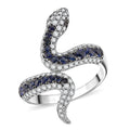 D'Joy Montepuez Ruby, Multi Gemstone Serpent Ring in Rhodium Over Sterling Silver 1.90 ctw (Size 7.0) - Sticky add to cart bar