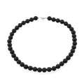 Black Obsidian 295.00 ctw Beaded Necklace in Sterling Silver 18 Inches - Sticky add to cart bar