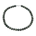 Green Point Jasper 375.00 ctw Beaded Necklace in Sterling Silver 18 Inches - Sticky add to cart bar