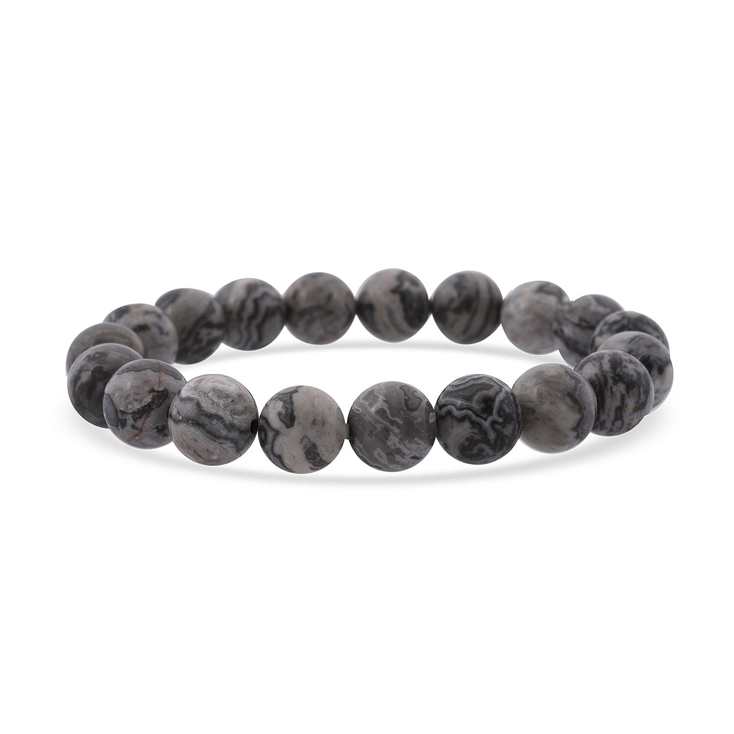 Map Jasper 151.85 ctw Beaded Stretch Bracelet