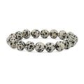 Dalmation Jasper 135.85 ctw Beaded Stretch Bracelet - Sticky add to cart bar