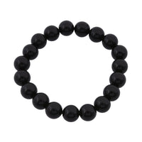 Black Obsidian 131.00 ctw Beaded Stretch Bracelet