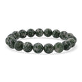 Green Point Jasper 160.00 ctw Beaded Stretch Bracelet - Sticky add to cart bar