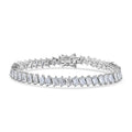 D'Joy Moissanite 13.00 ctw Symphony Glow Bracelet in Rhodium Over Sterling Sil (7.25 In) - Sticky add to cart bar