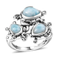 D’Joy Artisan Crafted Larimar Ring in Sterling Silver (Size 10.0) 2.80 ctw - Sticky add to cart bar