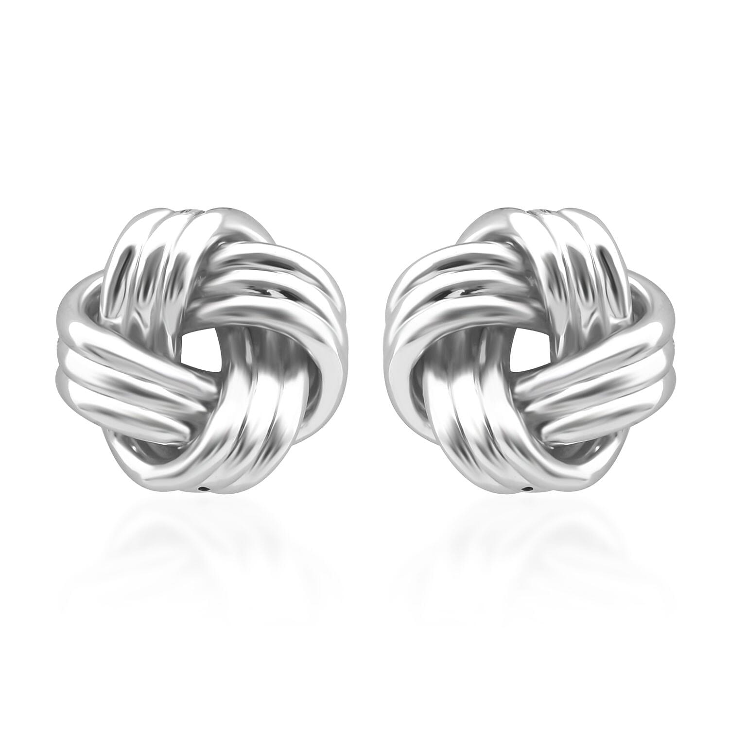 Knot Stud Earrings in 999 Platinum 5.38 Grams