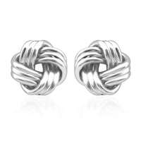 Knot Stud Earrings in 999 Platinum 5.38 Grams
