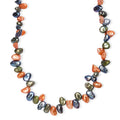 Multi Color Pearl (D) Necklace in Stainless Steel 18 Inches - Sticky add to cart bar