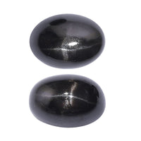 Black Star Diopside Set of 2 (Ovl 7x5 mm) 2.18 ctw Loose Gemstone