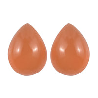 Peach Moonstone Set of 2 (Pear 8x6 mm) 1.96 ctw Loose Gemstone