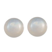 White Moonstone Set of 2 (Rnd 6 mm) 1.57 ctw Loose Gemstone