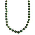 AAAA RARE FIND Chrome Diopside 180.00 ctw Beaded Necklace in 18K Vermeil Yellow Gold Over Sterling Silver 18-20 Inches - Sticky add to cart bar