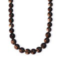 Brazilian Smoky Quartz 265.00 ctw Beaded Necklace in Rhodium Over Sterling Silver 18 Inches - Sticky add to cart bar