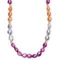 Multi Color Pearl (D) Necklace in 18K Vermeil Yellow Gold Over Sterling Silver 18 Inches - Sticky add to cart bar