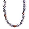 Grey and Bronze Pearl (D) Necklace in Platinum Bond 18 Inches - Sticky add to cart bar