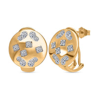 D''Joy Moissanite Earrings in Platinum Over Sterling Silver 1.08 ctw