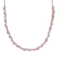 D'Joy Narsipatnam Pink Spinel and Moissanite 6.00 ctw Whispering Petals Necklace in 18K Vermeil Rose Gold Over Sterling Silver 18 Inches - Sticky add to cart bar