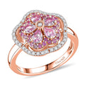 D'Joy Narsipatnam Pink Spinel and Multi Gemstone 1.30 ctw Blush Blossom Ring in 18K Vermeil Rose Gold Over Sterling Silver (Size 10.0) - Sticky add to cart bar