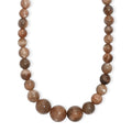 Sunstone 270.00 ctw Beaded Necklace in Rhodium Over Sterling Silver 18 Inches - Sticky add to cart bar