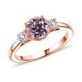 D'Joy Premium Martha Rocha Kunzite and Moissanite 1.90 ctw Ring in 18K Vermeil Rose Gold Over Sterling Silver (Size 10.0) - Sticky add to cart bar