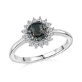 D’Joy Narsipatnam Alexandrite, White Zircon Ring in Rhodium Over Sterling Silver (Size 9.0) 0.65 ctw - Sticky add to cart bar