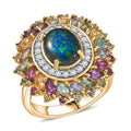 D'Joy Elysian Opal (Triplet), Multi Gemstone Ring in 18K Vermeil YG Over Sterling Silver (Size 10.0) 4.65 ctw - Sticky add to cart bar
