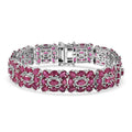 D'Joy Niassa Ruby (FF), White Zircon Bracelet in Rhodium Over Sterling Silver (7.25 In) 40.65 ctw - Sticky add to cart bar