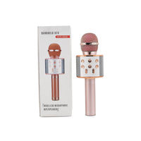CLOSEOUT Total Vision Handheld Karaoke Microphone with Bluetooth Speaker -Rose Gold