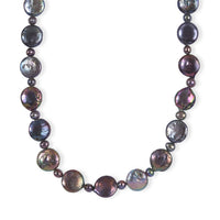 Peacock Pearl (D) Necklace (18 Inches) in Platinum Over Stainless Steel